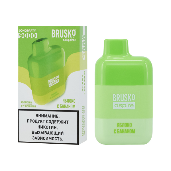 Электронка Brusko Longparty Яблоко И Банан (9000 Затяжек) в Томске