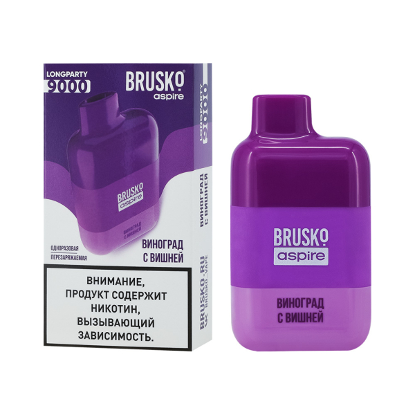 Электронка Brusko Longparty Виноград И Вишня (9000 Затяжек) в Томске