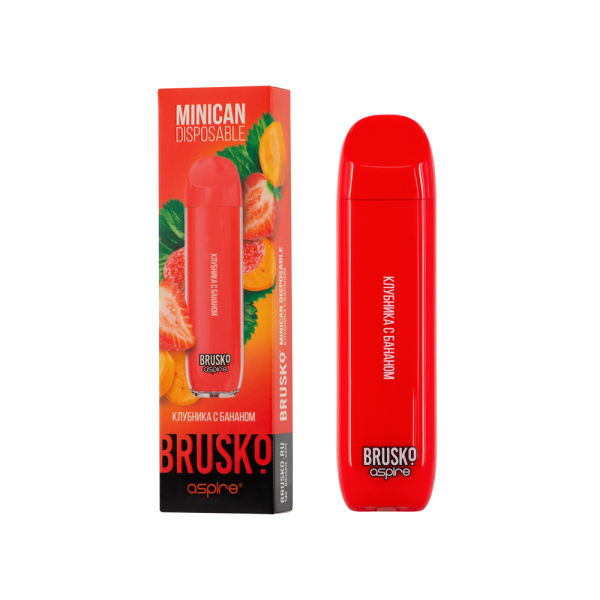 Электронка Brusko Minican Клубника С Бананом (1500 Затяжек) в Томске