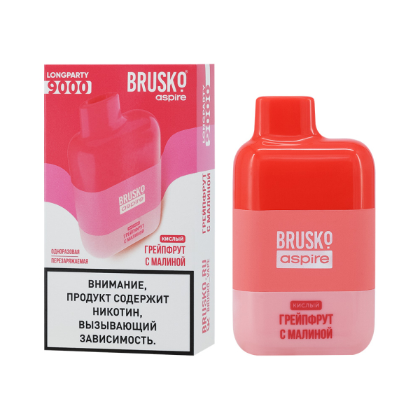 Электронка Brusko Longparty Грейпфрут И Малина (9000 Затяжек) в Томске