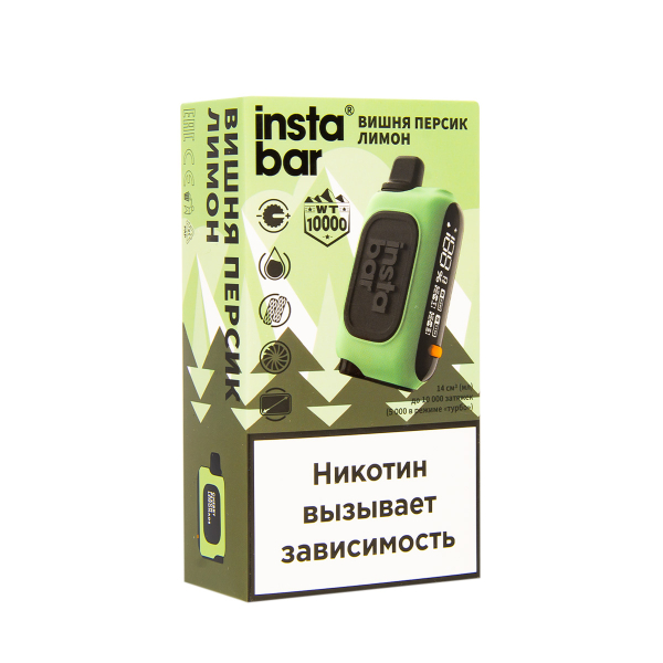 Электронка Plonq Instabar Вишня Персик Лимон (10000 Затяжек) 20 Мг в Томске