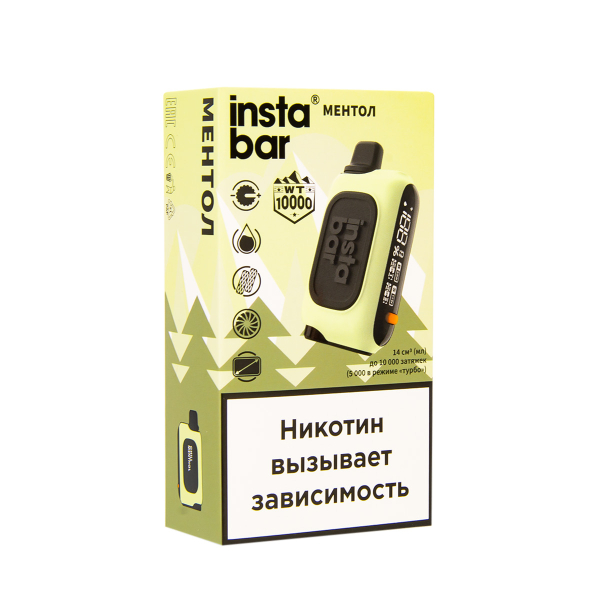 Электронка Plonq Instabar Ментол (10000 Затяжек) 20 Мг в Томске