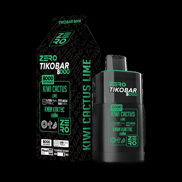 Электронка Tikobar Zero Киви Кактус Лайм 8000 Затяжек в Томске