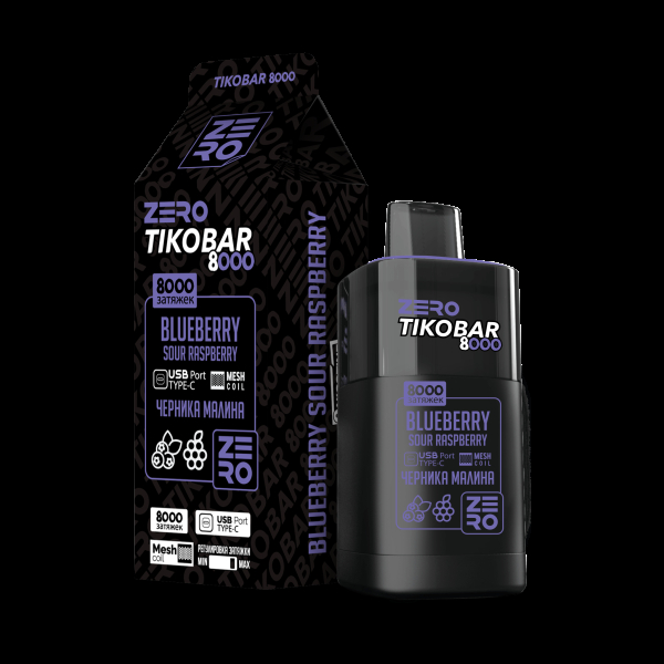 Электронка Tikobar Zero Черника Малина 8000 Затяжек в Томске
