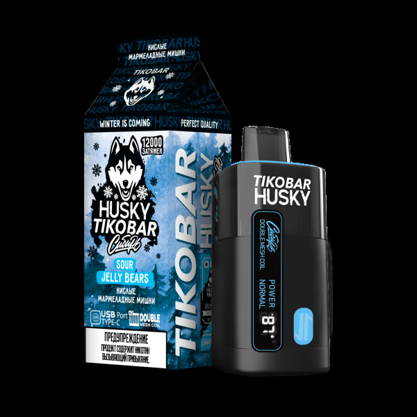 Электронка Tikobar Husky Сибирь Кислые Мармеладные Мишки 12000 Затяжек в Томске