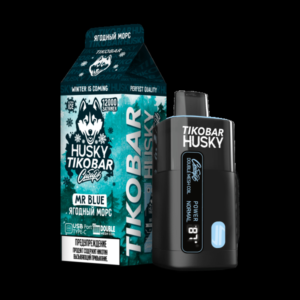Электронка Tikobar Husky Сибирь Ягодный Морс 12000 Затяжек в Томске