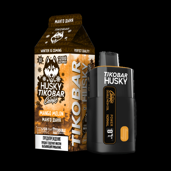 Электронка Tikobar Husky Сибирь Манго Дыня 12000 Затяжек в Томске