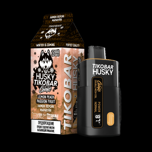 Электронка Tikobar Husky Сибирь Лимон Персик Маракуйя 12000 Затяжек в Томске
