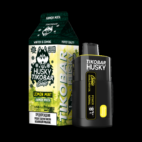 Электронка Tikobar Husky Сибирь Лимон Мята 12000 Затяжек в Томске