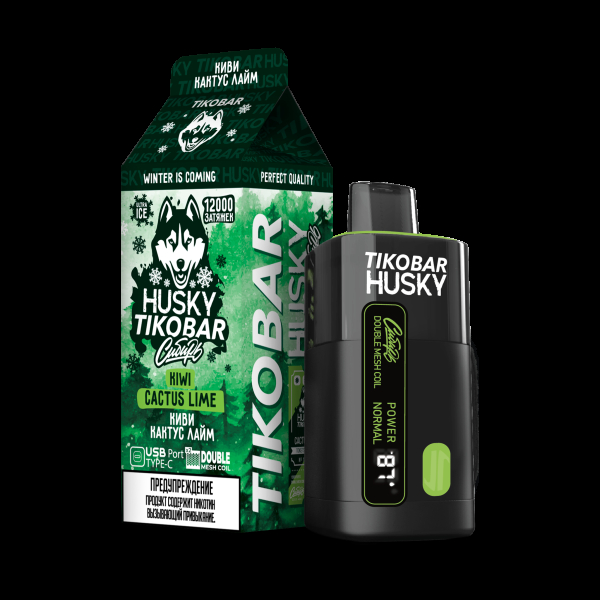 Электронка Tikobar Husky Сибирь Киви Кактус Лайм 12000 Затяжек в Томске