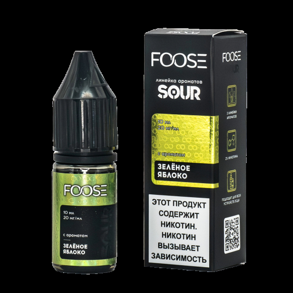 Жидкость Foose Sour Зелёное Яблоко 10 Мл в Томске