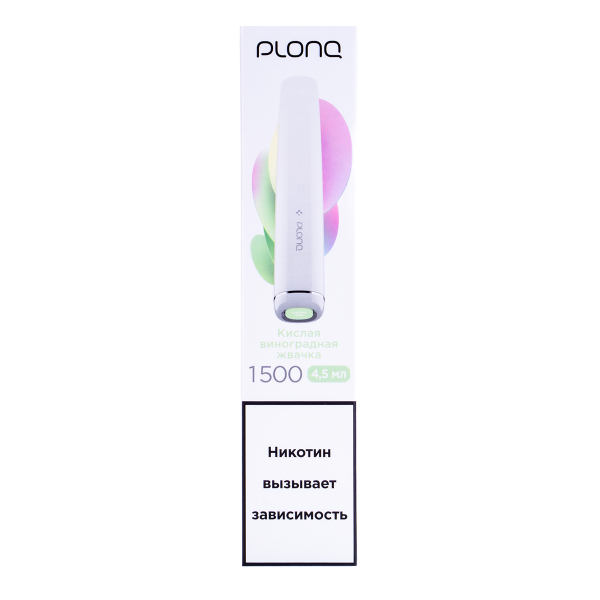 Электронка Plonq Plus Виноградная Жвачка (1500 Затяжек) 20 Мг в Томске