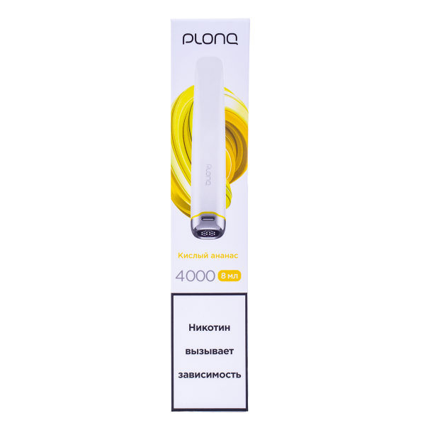 Электронка Plonq Plus Pro Кислый Ананас (4000 Затяжек) 20 Мг в Томске