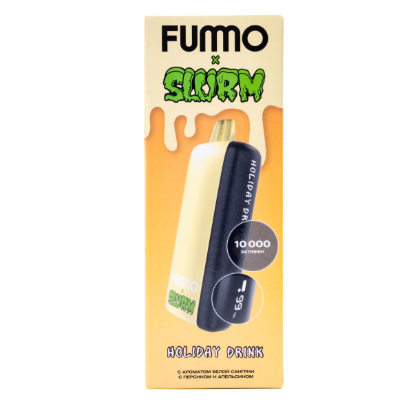 Электронка Fummo Indic Slurm Белая Сангрия С Персиком И Апельсином (10 000 Затяжек) в Томске