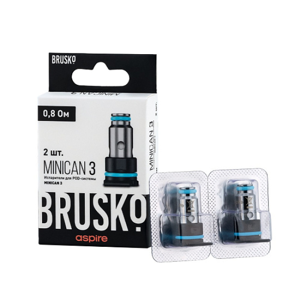 Испаритель Brusko Minican, 3, Af Mesh Coil, 0.8 Ом, Упак. 2 Шт в Томске