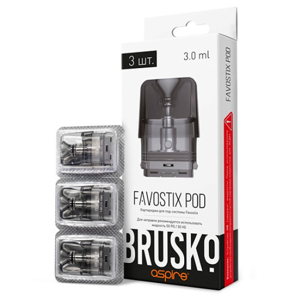 Сменный Картридж Brusko Favostix 0.6 Ом, Упак. 3 Шт в Томске