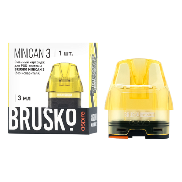 Сменный Картридж Brusko Minican 3, (Жёлтый), 3 Мл, Упак. 1 Шт в Томске