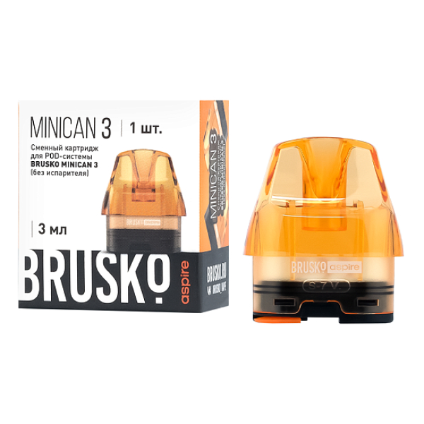 Сменный Картридж Brusko Minican 3, (Оранжевый), 3 Мл, Упак. 1 Шт в Томске
