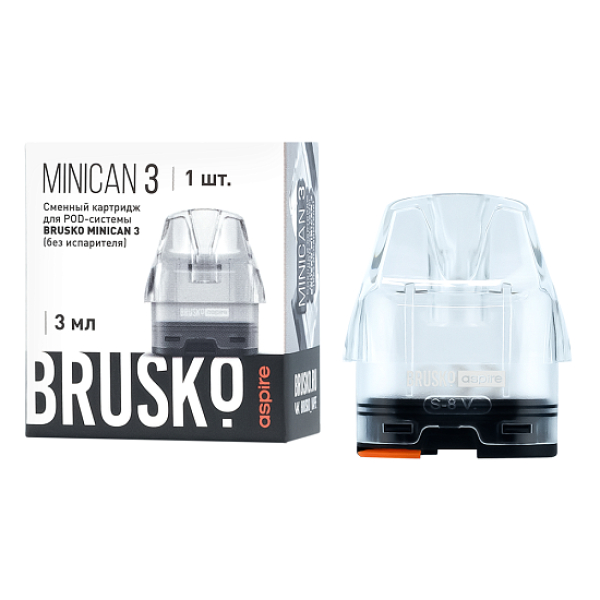 Сменный Картридж Brusko Minican 3, (Прозрачный), 3 Мл, Упак. 1 Шт в Томске