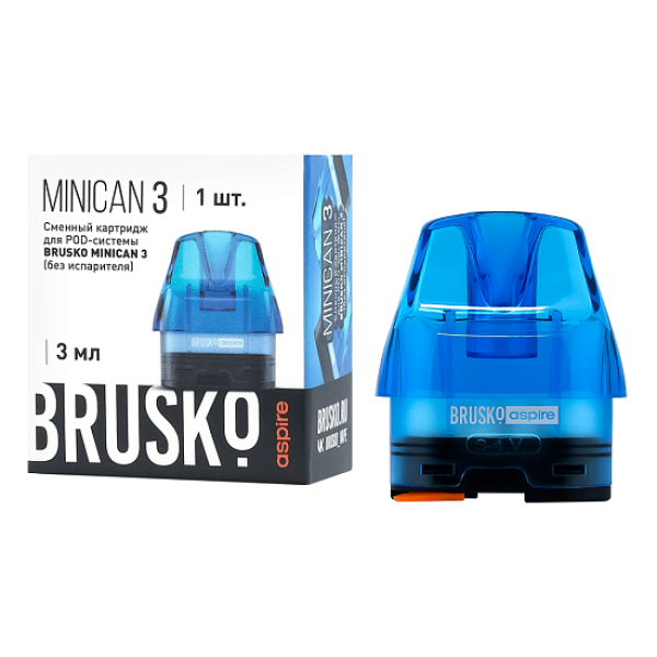 Сменный Картридж Brusko Minican 3, (Синий), 3 Мл, Упак. 1 Шт в Томске