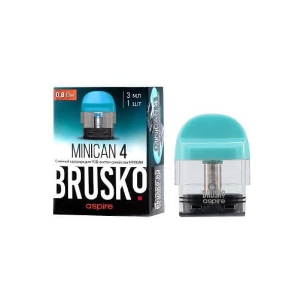 Сменный Картридж Brusko Minican 4 (3Мл) 0,8 Ом, Упак. 1 Шт голубой в Томске