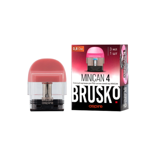 Сменный Картридж Brusko Minican 4 (3Мл) 0,8 Ом, Упак. 1 Шт розовый в Томске