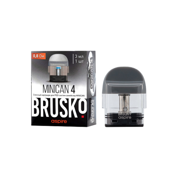 Сменный Картридж Brusko Minican 4 (3Мл) 0,8 Ом, Упак. 1 Шт серый в Томске