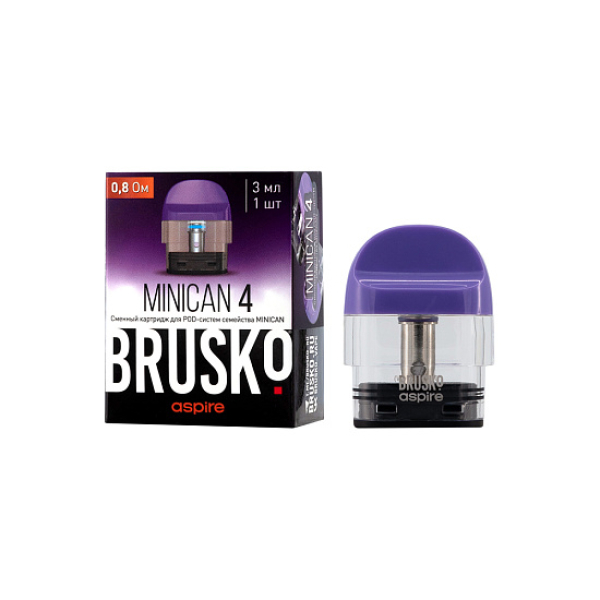 Сменный Картридж Brusko Minican 4 (3Мл) 0,8 Ом, Упак. 1 Шт синий в Томске
