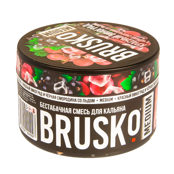 Смесь Brusko Medium Красный Виноград И Чёрная Смородина Со Льдом  250 гр в Томске
