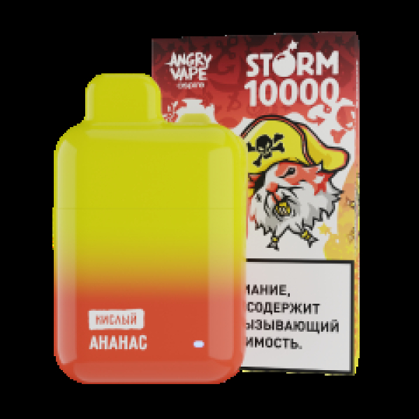 Электронка Angry Vape  Storm Ананас 10000 затяжек в Томске