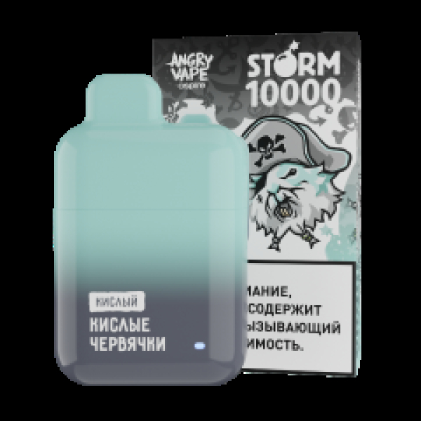 Электронка Angry Vape  Storm Кислые Червячки 10000 затяжек в Томске