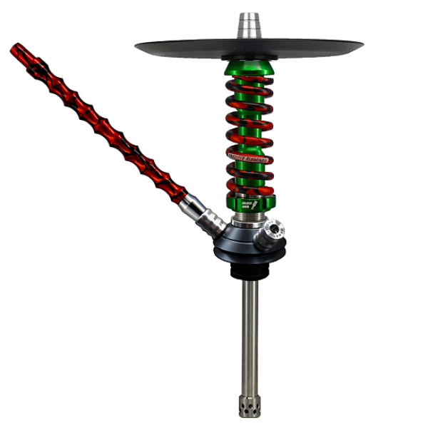 Кальян Mamay Customs Coilovers Micro Зеленый Красный Сплеш  в Томске