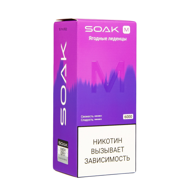 ЭСДН SOAK M Berry Lollipops 6000 тяг в Томске