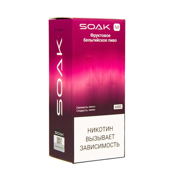 ЭСДН SOAK M Fruit Belgian Beer 6000 тяг в Томске