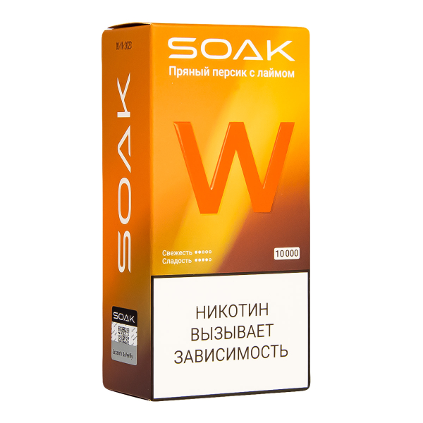 Электронная сигарета Soak W Пряный Персик С Лаймом 10000 в Томске