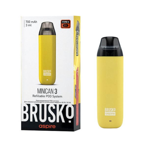 POD-система Brusko Minican 3 Жёлтый в Томске