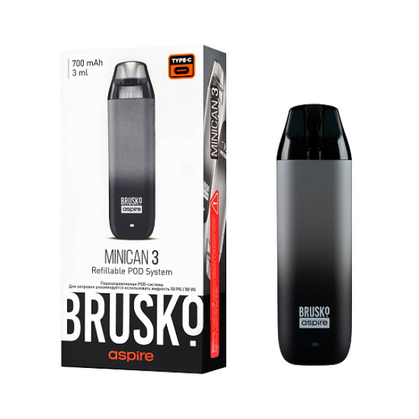 POD-система Brusko Minican 3 черный,серый в Томске