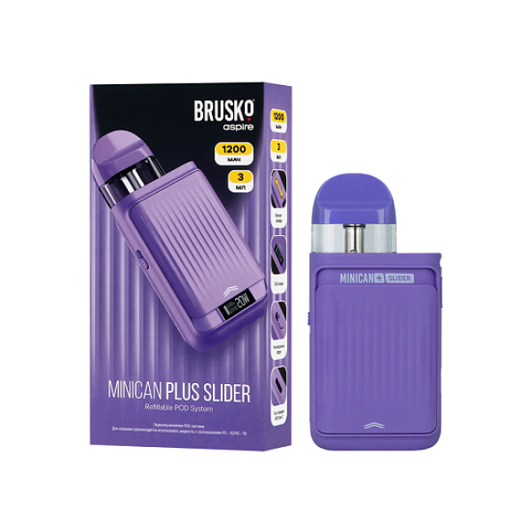 POD-система Brusko Minican Plus Slider Фиолетовый в Томске