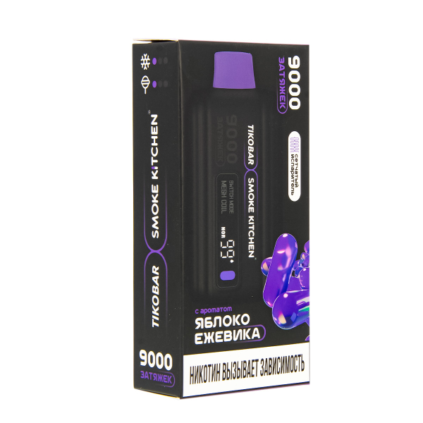 Электронка Tikobar X Smoke Kitchen Solo Яблоко Ежевика 9000 тяг в Томске