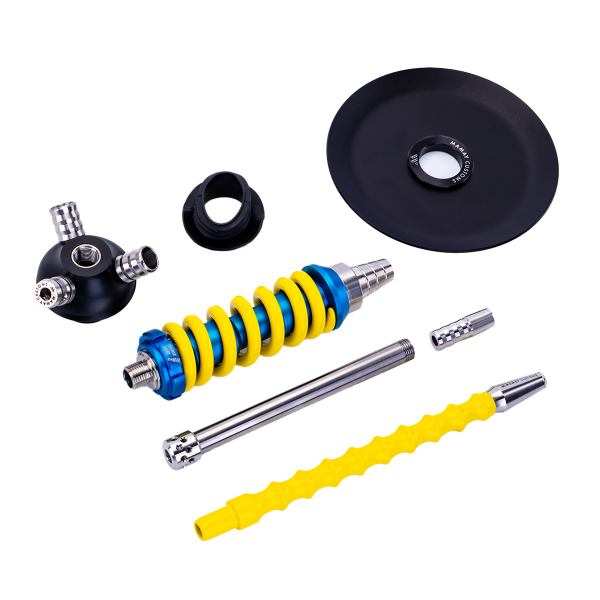 Кальян Mamay Customs Coilover Micro Сине Жёлтый в Томске