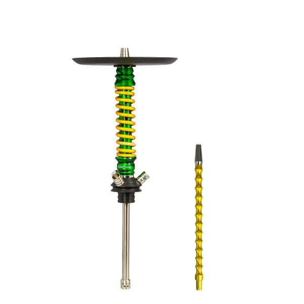 Кальян Mamay Customs Coilovers Mini Зелёный Сплеш Золотой в Томске