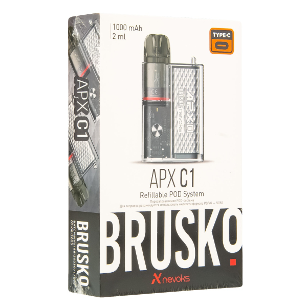 POD-система Brusko Apx C1 Серебристый Кристалл в Томске