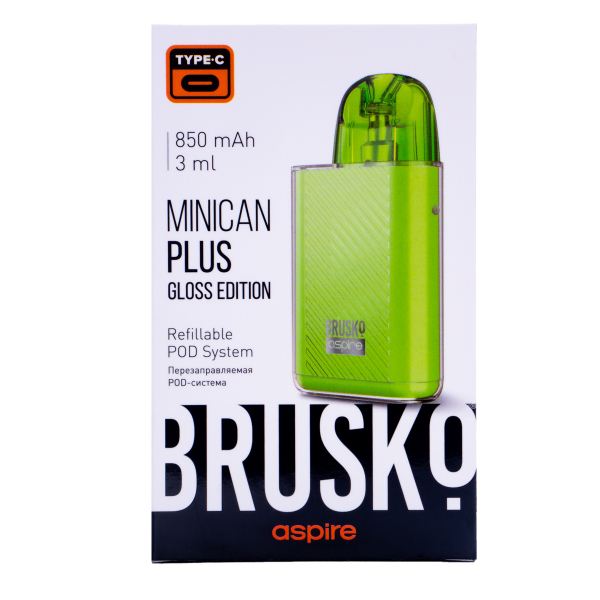 POD-система Brusko Minican Plus Gloss Edition Зелёный в Томске