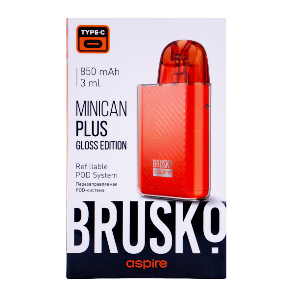 POD-система Brusko Minican Plus Gloss Edition Красный в Томске