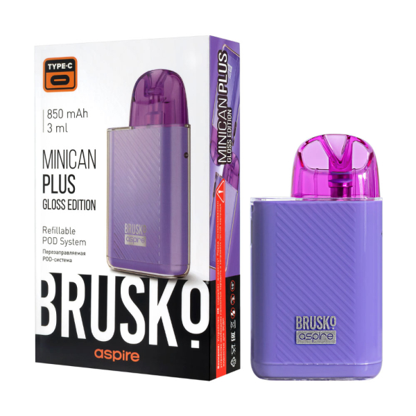 POD-система Brusko Minican Plus Gloss Edition Фиолетовый в Томске
