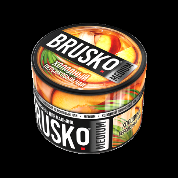 Бестабачная смесь Brusko Холодный Персиковый Чай Medium 50 грамм в Томске