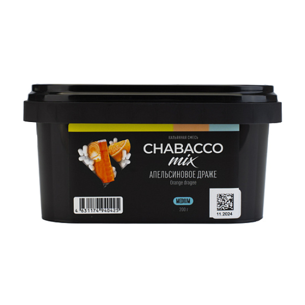 Бестабачная смесь Chabacco Mix Orange Dragee Апельсиновое Драже  Medium 200 грамм в Томске