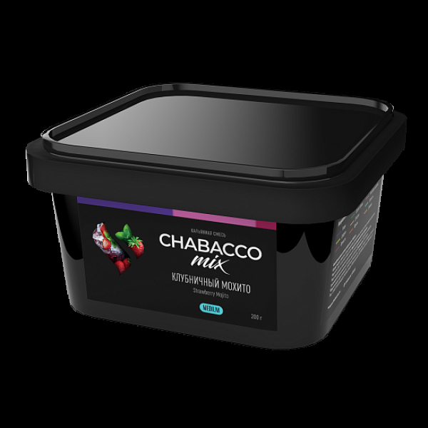 Бестабачная смесь Chabacco Mix Strawberry Mojito Клубничный Мохито  Medium 200 грамм в Томске