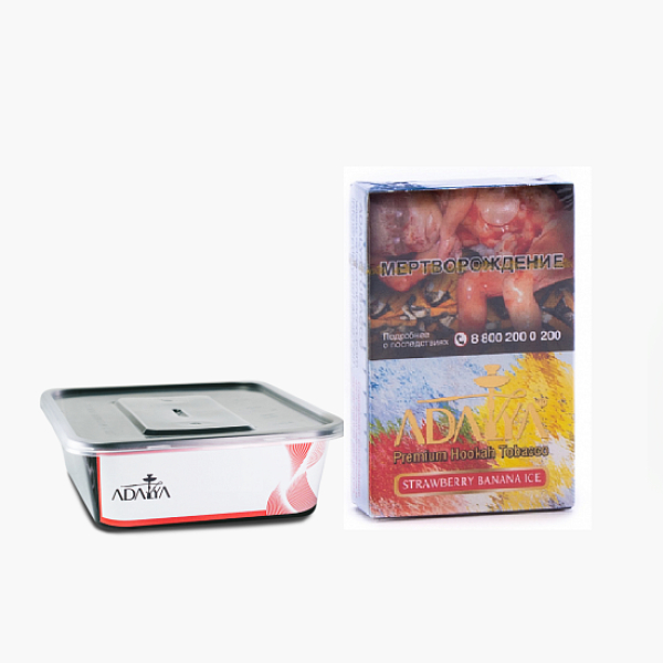 Табак Adalya Strawberry Banana Ice Клубника Банан Лёд 200 грамм в Томске