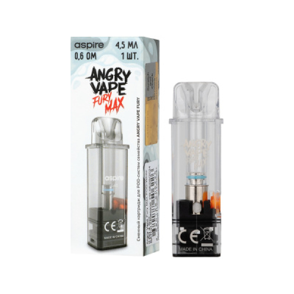 Картридж Angry Vape Fury Max Белый 45 мл 0.6 Ом ( 1 шт.) в Томске
